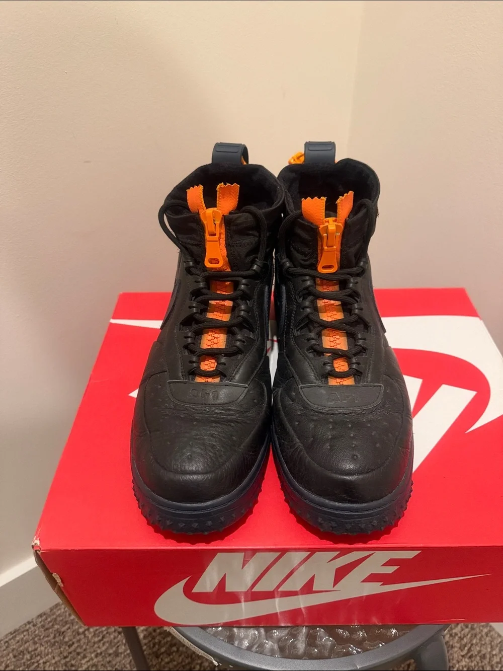 Nike Men’s Black & Orange GORE-TEX High-Top Sneakers